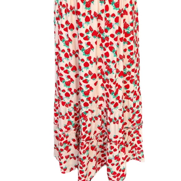 Strawberry Print Off-Shoulder Dress - Picture 7 of 15